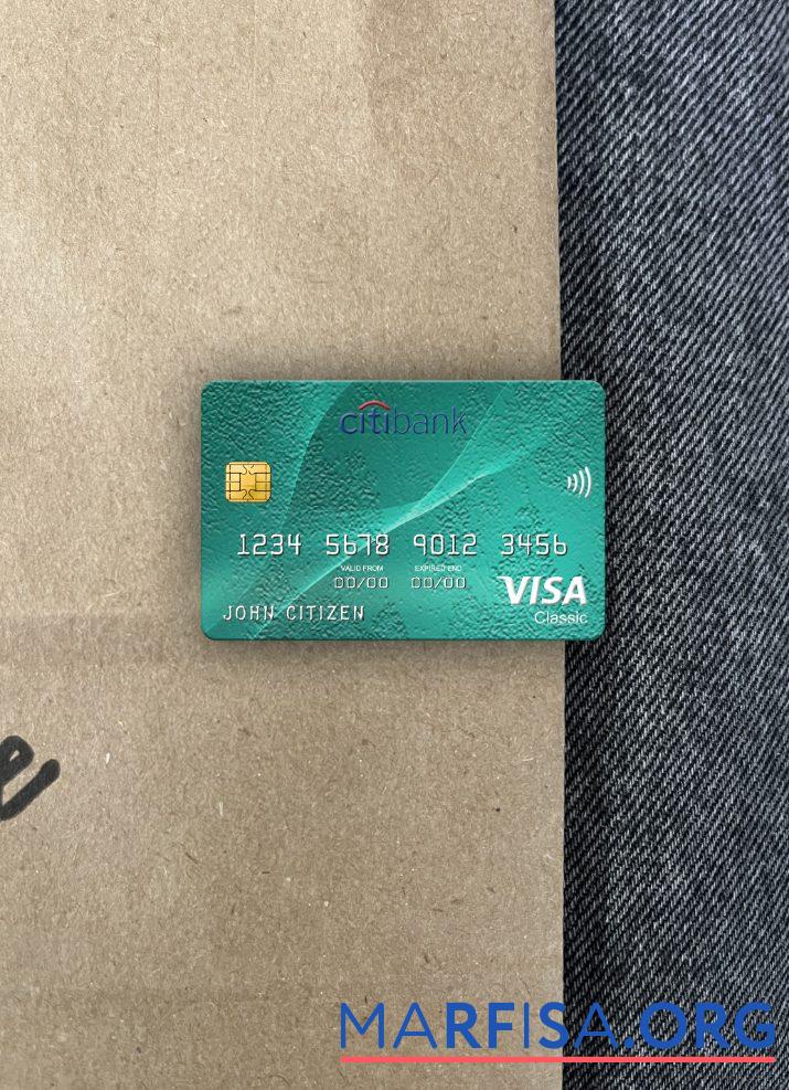 Downloadable Kenya Citibank visa classic card photolook front download for verification